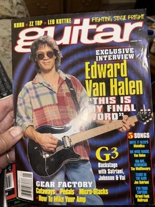 Guitar Magazine Edward Van Halen Satriani & Johnson January 1997 Bagged - Picture 1 of 1