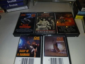 AWESOME OZZY OSBOURNE 5 CASSETTE LOT - Picture 1 of 6