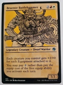 MTG Magic The Gathering Card Bruenor Battlehammer Legendary Creature Dwarf AFR - Picture 1 of 2