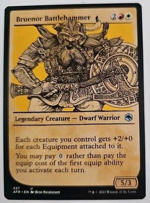 MTG Magic The Gathering Card Bruenor Battlehammer Legendary Creature Dwarf AFR - Image 1 of 2