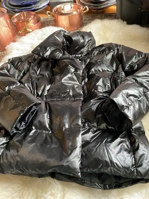 Lands End Puffer Coat Down Girls M L 14-16 BLACK NEW WITH TAGS - Image 1 of 4