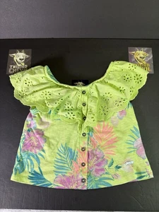Justice Girls XS 5/6 Top Pullover Blouse Floral Beach Sleeveless Colorful Flower - Picture 1 of 9