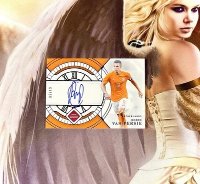 ROBIN Van PERSIE 2022 NATIONAL TREASURES FIFA ROAD WORLD CUP AUTO SAPPHIRE SP 49 - Image 1 of 3