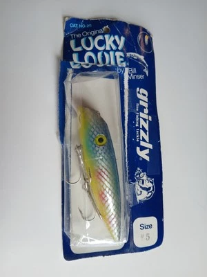 VTG Lucky Louie Herring Plug 4.5" Lure Bill Minser USA`New Old Stock NIP Size #5 - Изображение 1 из 4