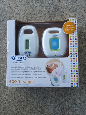 Ультрапрозрачный аналоговый детский монитор GRACO 2L01VIB диапазон 600 футов.  - Изображение 1 из 4