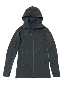 LULULEMON BLACK WOMEN JACKET WITH HOOD SIZE 2 - Picture 1 of 9