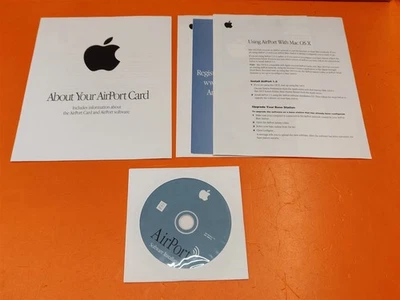 ⭐️⭐️⭐️⭐️⭐️ Sealed Apple AirPort Software Installation CD Version 1.3 & Papers - Image 1 of 4