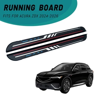 2PCS Running Boards Fits for Acura ZDX 24-26 Black Side Step Aluminium Nerf Bar - Picture 1 of 9