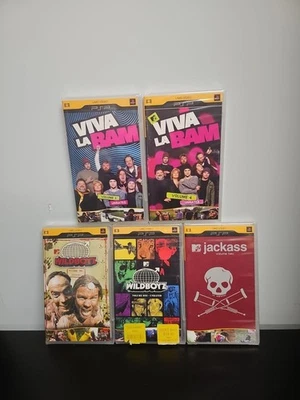 Lot Of 5 UMD PSP Shows - Wildboyz, Viva La Bam, And Jackass Foto 1 de 2