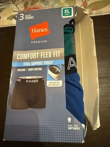 Hanes Herren Comfort Flex Fit Boxershorts XL verschiedene Farben (3er Pack) - Bild 1 von 3