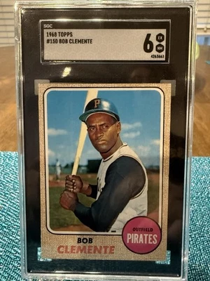 1968 Topps - Roberto Clemente #150 SGC 6 EX NM Pittsburgh Pirates HOF Legend - Image 1 of 2