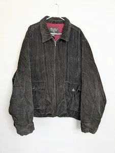 Giacca vintage Eddie Bauer Chore uomo taglia XXXL verde con bottoni foderata in velluto a coste - Foto 1 di 5