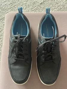 MENS ROCKPORT WALKABILITY BLACK LEATHER CASUAL WALKING SHOES SZ US 8 EUR 41 EXC - Picture 1 of 5