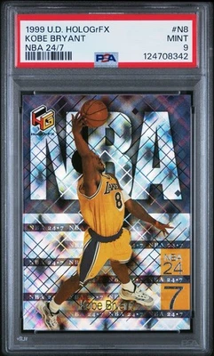 KOBE BRYANT 1999 UD HOLOGRFX NBA 24/7 PSA 9! *¡MAMBA NEGRA RECIÉN GRADUADA! MIRAR Foto 1 de 2