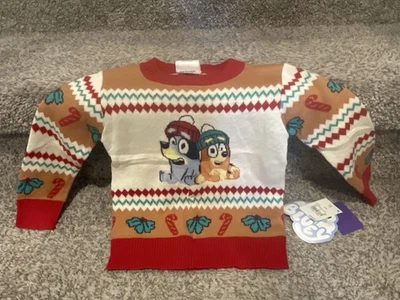 Suéter Pullover Bluey & Bingo Niños Navidad Festivo 18M Nuevo con Etiquetas Foto 1 de 4