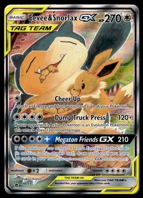 Pokemon TCG SM Promos #SM169 Eevee & Snorlax GX MP - Image 1 of 2