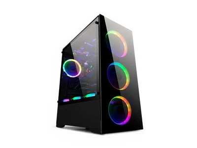 b-Voguish 游戏 PC 外壳 带钢化玻璃面板,USB3.0,支持 E-ATX,A... — 第 1/4 张图片