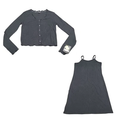 Conjunto de cárdigan con botones delanteros Art Class niños niñas talla X-grande 14 negro Foto 1 de 4