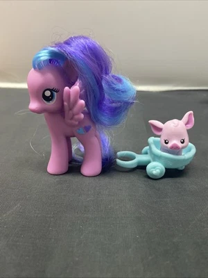 G4 My Little Pony FLITTERHEART & Pig Animal Mascota Vagón 2010 FIM Flitter Heart RARO Foto 1 de 4