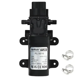 DC 12V Wasserpumpe 116PSI 8 Bar Membranpumpe mit Druckschalter 4L/Min 1GP... - Bild 1 von 7