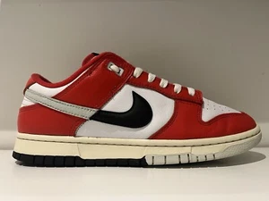 NIKE DUNK LOW CHICAGO SPLIT TRAINERS SIZE 7.5 UK | DZ2536-600| RED WHITE BLACK - Picture 1 of 8