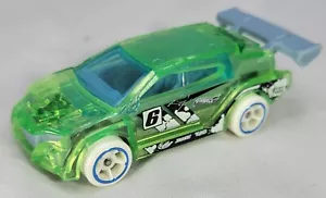 Hot Wheels 2014 Schneestürmer durchscheinend grün weiß Räder grau Spoiler - Bild 1 von 5