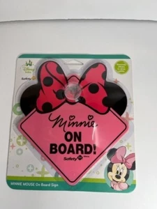 Disney Baby Minnie Mouse On Board Car Sign Safety 1st Suction Cup 7½"H New - Picture 1 of 1