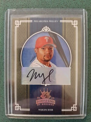 2005 Donruss Diamond Kings Marlon Byrd #382 Autograph Card #015/100 Phillies - Image 1 of 2