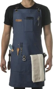 Asaya Chef BBQ and Work Apron with Bottle Opener and Hand Towel - Blue - Picture 1 of 7