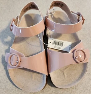 Old Navy Toddler Girls SIZE 7 Double Buckle Earth Sandals PINK BAMBOO #63623 - Picture 1 of 5