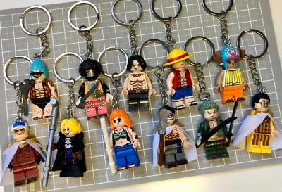One Piece Luffy Zoro Chopper Usopp Whitebeard and more - figure Keyring Keychain - Image 1 of 4