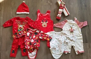 14x Baby Weihnachtskleidung Weihnachten Xmas Sachen Paket Kleidung Next C&A H&M - Bild 1 von 5