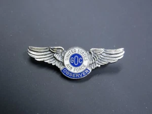 ORIGINAL VINTAGE 1950S UNITED STATES AIR FORCE OBSERVER PILOT WINGS PIN COLD WAR - Picture 1 of 9