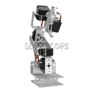 ROT3U 6DOF Aluminium Robot Arm Mechanical Robotic Clamp Claw for Arduino-Silver - Bild 1 von 12