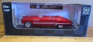 1949 Red Buick Roadmaster Convertible Car 1:43 Toy New Ray City Cruiser Die Cast - Picture 1 of 8