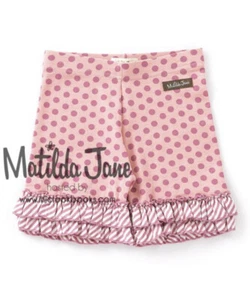 Size 4 Matilda jane Jelly Fish pink polka Dots Shortie Girls VGUC - Picture 1 of 2