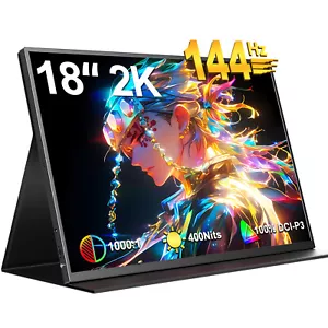 UPERFECT 144Hz Monitor gamingowy 18" 2K 2560 * 1600 Przenośny monitor PC Ekran - Zdjęcie 1 z 7