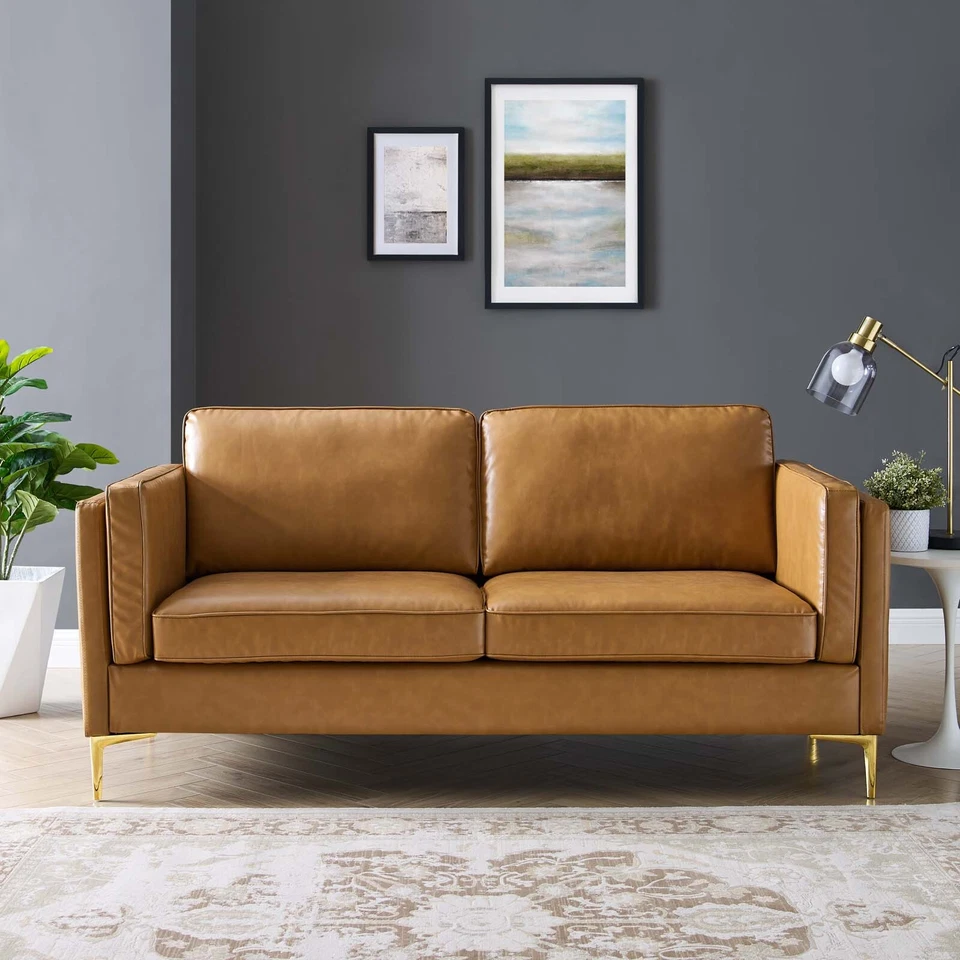 Modway Furniture Kaiya Vegan Sofa in Tan -EEI-4455-TAN