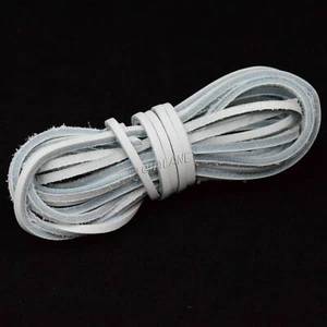 ONE PAIR  WHITE - 72" Rawhide Leather Shoelaces Strings Boat Shoe Boot Laces - Picture 1 of 2