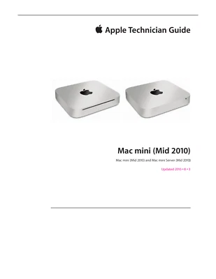 Apple Mac mini Mid 2010 Technician Guide Service Manual - Image 1 of 4