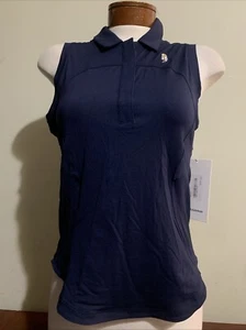 polo lululemon asciugatura rapida senza maniche donna 4 o 6 blu navy nuova con etichetta logo LW1DWKS - Foto 1 di 6