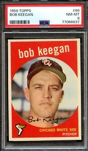 1959 Topps #86 Bob Keegan PSA 8 Centered Chicago White Sox 6837