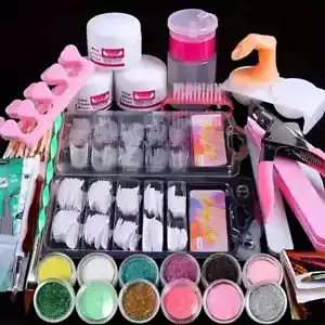Nail Art Kit Decoration DIY Tool Nail Supplies Acrylic Nail Kit for Beginners - Picture 1 of 15