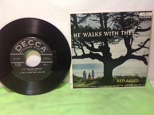 RED FOLEY-he walks with thee VINYL 7" 45 RPM EP 4 Songs - Picture 1 of 4