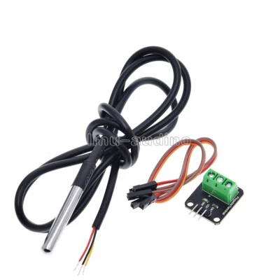 NEW DS18B20 Temperature Sensor Probe WaterProof Plugable Terminal Adapter Module