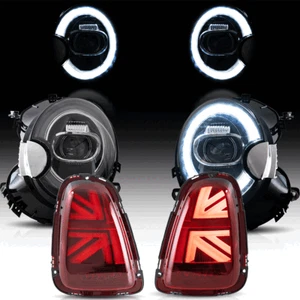 VLAND Full LED Headlights + RED Tail Lights Assembly For 2007-2013 Mini Cooper S - Bild 1 von 12