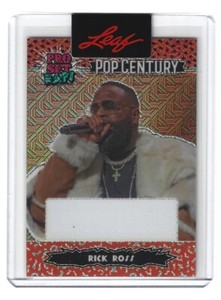 2023 Leaf Pop Century Rick Ross Pro Set Raps Orange Mojo Unsigned Proof 1/1