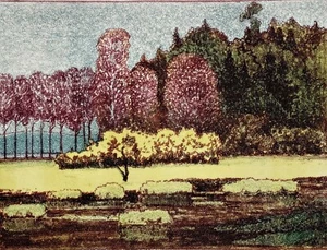 Alfred Helberger signierte Farblitografie - Bild 1 von 3