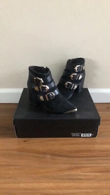 Botines Report Signature Fairfield con hebilla en gamuza negra talla 6 Foto 1 de 4