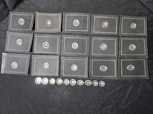 25 Antique English Sterling Silver Miniature Plate Collection Franklin Mint 1982 - Picture 1 of 17